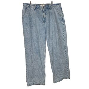 Abercrombie The Loose High Rise Jeans CURVE LOVE Size 34 / 18 Lighter Wash